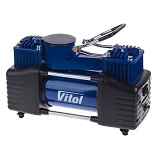 Компрессор Vitol K-72 150psi 25A 90л/мин 2 цилиндра с клеммами плюс шланг 5м