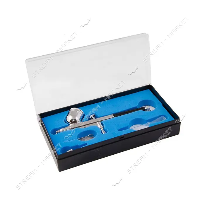 Мини аэрограф Mastertool 81-8711 с набором аксессуаров Профи                                        