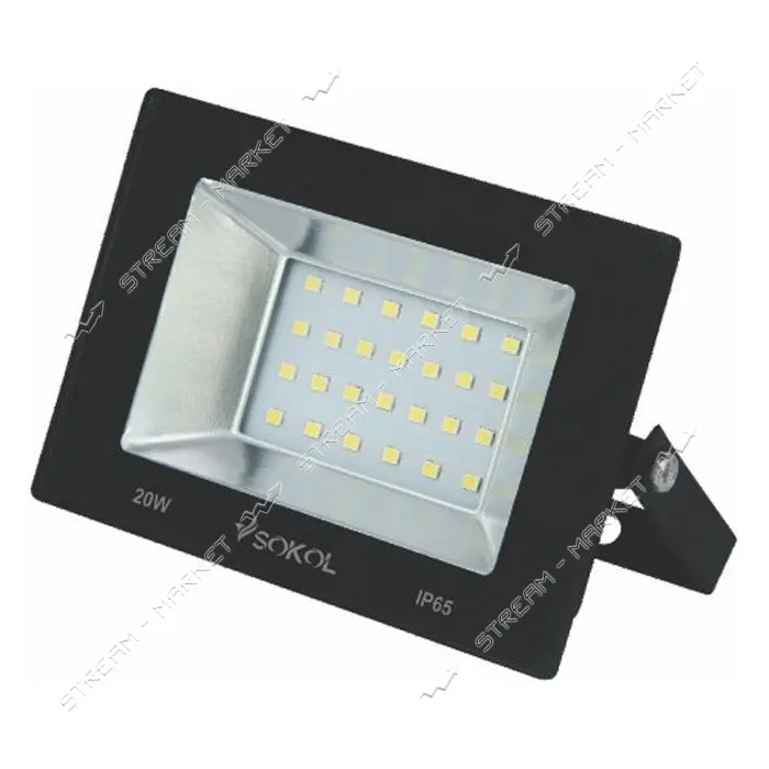 Прожектор Sokol LED-SLT 20W IP65 холодный 6500К 1500lm                                              