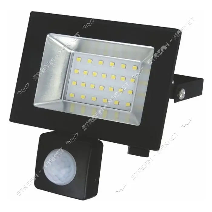 Прожектор Sokol LED-SLT 20W IP65 холодный 6500К 1500lm с датчиком движения                          