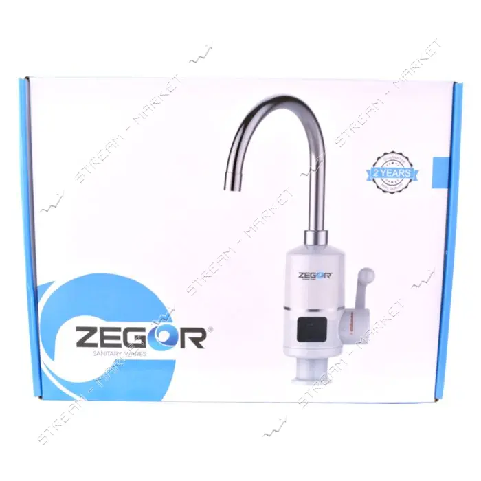 Проточный водонагреватель Zegor EC-700 с индикатором температуры на кухонную мойку