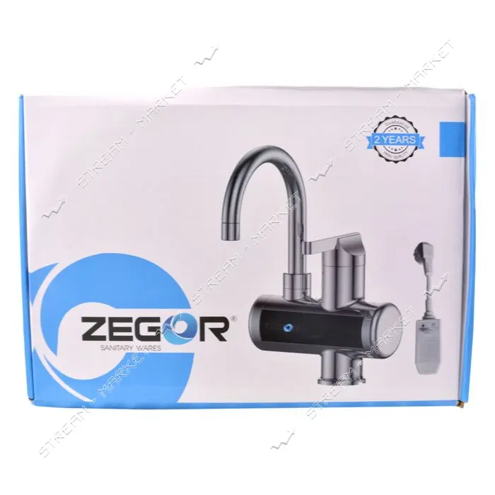 Проточный водонагреватель Zegor EC-770 с индикатором температуры плюс УЗО на кухонную мойку