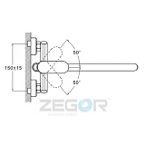 Смеситель для ванны Zegor LOB7 Euro длинный картридж 35мм                                           