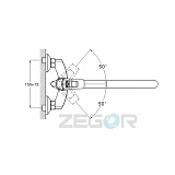 Смеситель для ванны Zegor SWF7 Euro длинный картридж 40мм