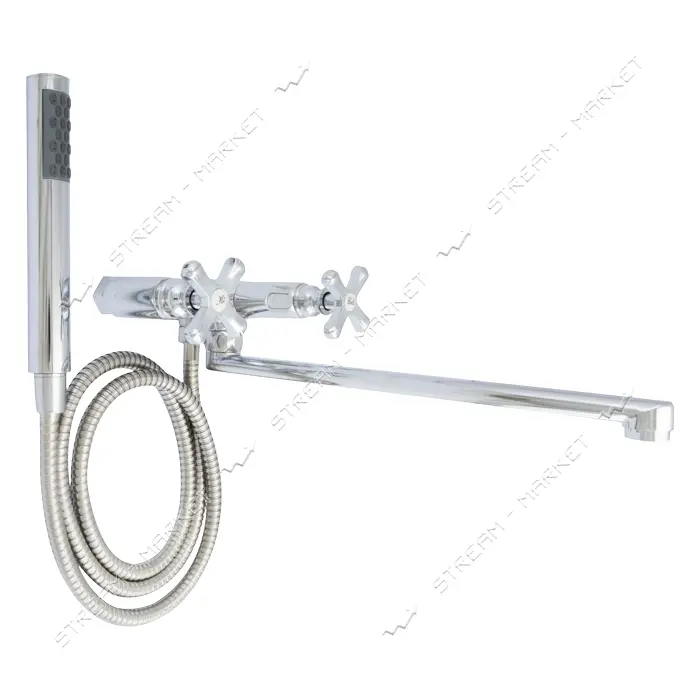 Смеситель для ванны длинный Millano Bergus букса 1/2" ML 220-90 B Euro