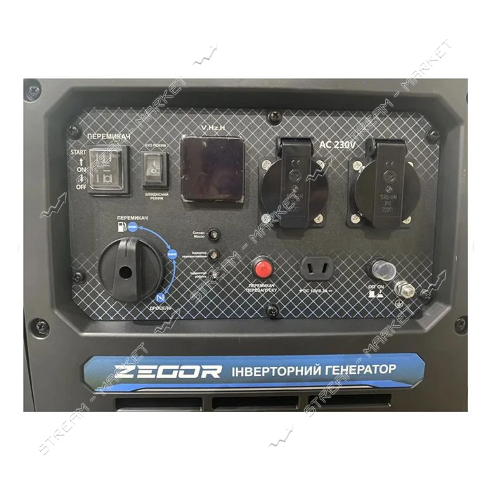Генератор бензиновый Zegor DIN-MUTE 6000 инверторный 6кВт 4-х тактный ручной/электро запуск