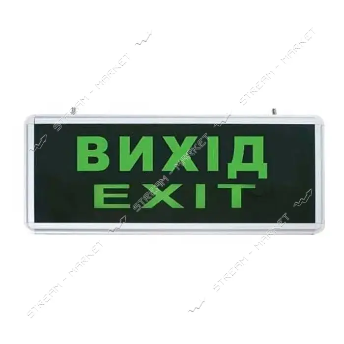 Светильник эвакуационный Techno Systems аварийный указатель ВИХІД EXIT S504 GLASS LED 3W            