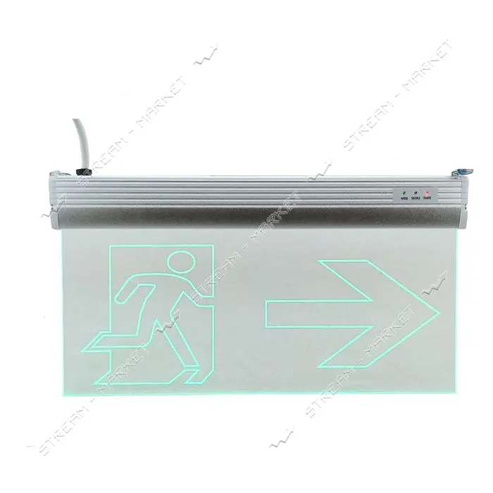 Светильник эвакуационный Techno Systems S503 ACRYLIC LED 3W GRAVING Вказівник двері праворуч