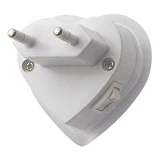 Ночник Сердце Lemanso 3 LEDx0.5W/NL4 белый