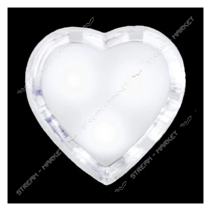 Ночник Сердце Lemanso 3 LEDx0.5W/NL4 белый