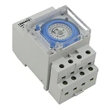 Таймер реле механический Lemanso LM6353 16A-1NO плюс 1NC на дин рейку с запасом хода