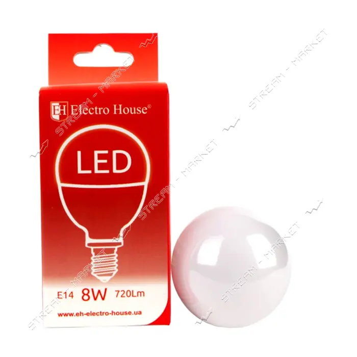Лампа светодиодная Electro House 8W E14 4100K 720Lm P45