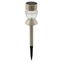 Светильник газонный на солнечных батареях Lemanso CAB129 RGB 25см/d 5см IP44 серый                  