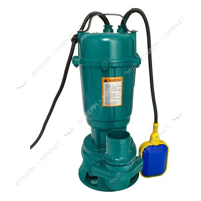 Насос дренажно-фекальный Zegor BQD1500DF 1.5kw H9м Q17м.куб/ч кабель 8м с поплавк и нож чугун корп