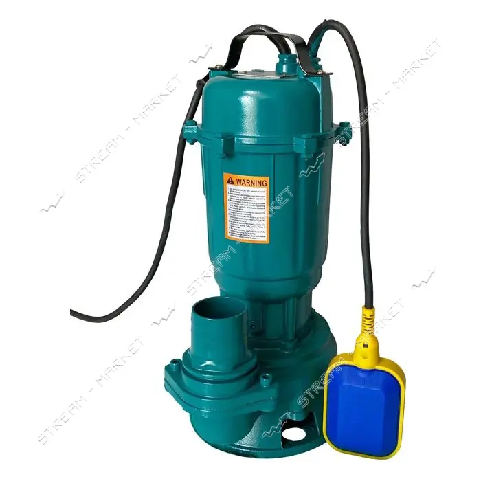 Насос дренажно-фекальный Zegor BQD1500DF 1.5kw H9м Q17м.куб/ч кабель 8м с поплавк и нож чугун корп