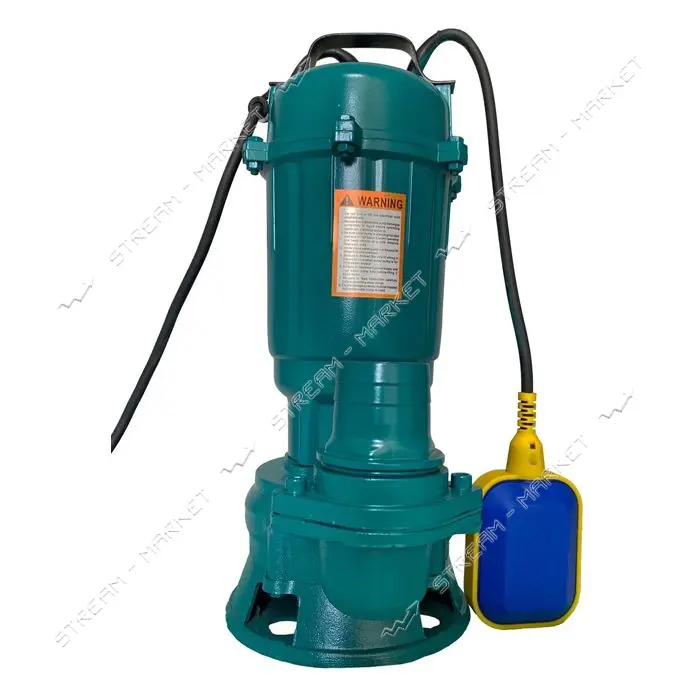 Насос дренажно-фекальный Zegor BQD1500DF 1.5kw H9м Q17м.куб/ч кабель 8м с поплавк и нож чугун корп