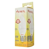 Лампа светодиодная SOKOL C37 cвеча 6W 4100К Е14