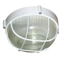 Светильник Lemanso BL-1361 круг металический 60W IP54 с решеткой белый                              