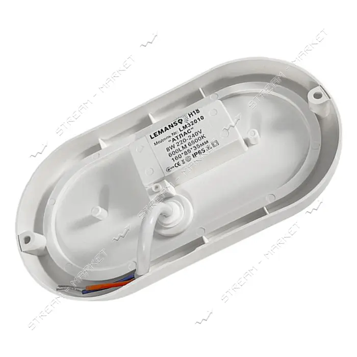 Светильник Lemanso LED Атлас 12W 900lm 6500K IP65 ЖКХ овал белый