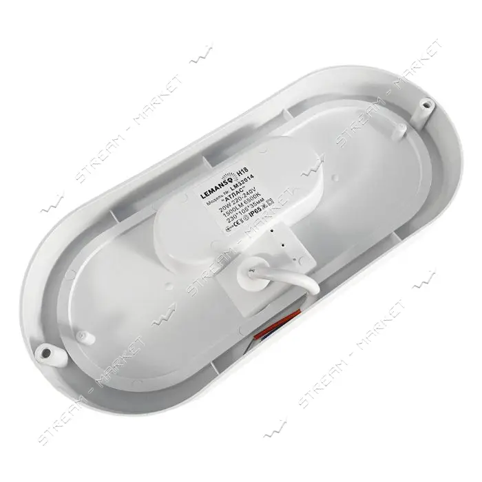 Светильник Lemanso LED Атлас 23W 1725lm 6500K IP65 ЖКХ овал белый