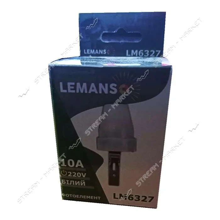 Фотореле Lemanso LM6327 с регулировкой освещенности 10А 2200Вт IP44                                 