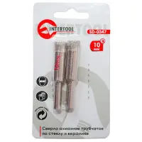 Коронки трубчатые по стеклу и керамике Intertool SD-0347 10мм.2шт                                   