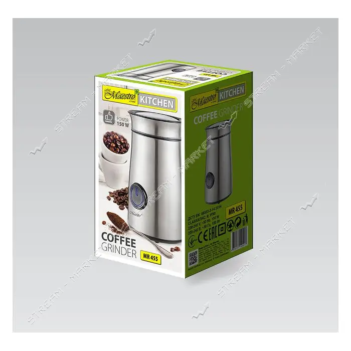 Кофемолка Maestro MR-455 150Вт 50г металл