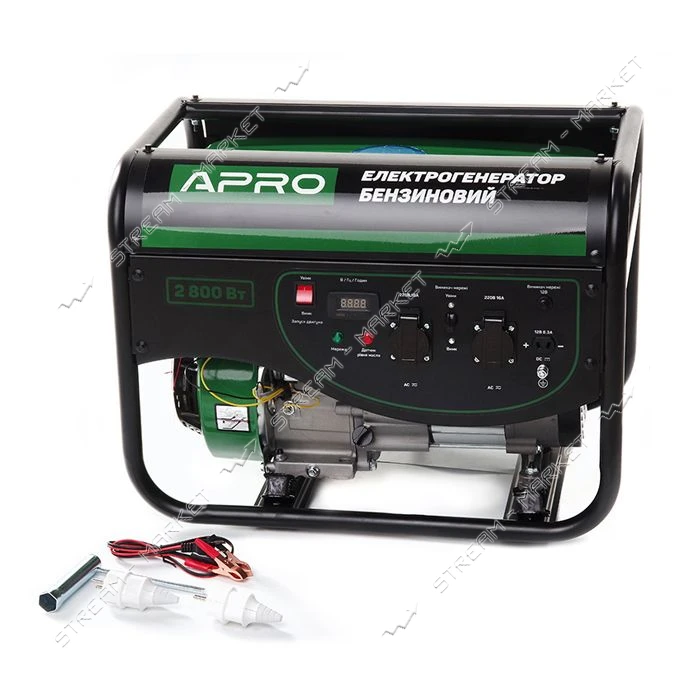 Генератор бензиновый Apro 852102 4-х тактный GG-25 2.5/2.8кВт ручной запуск