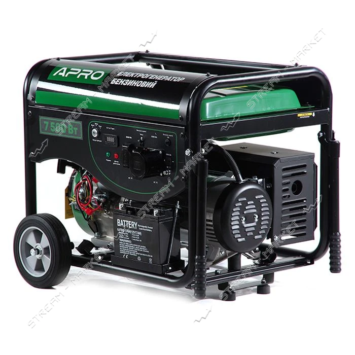 Генератор бензиновий Apro 852109 4-х тактний GG-70Е 7.0/7.5кВт электро запуск