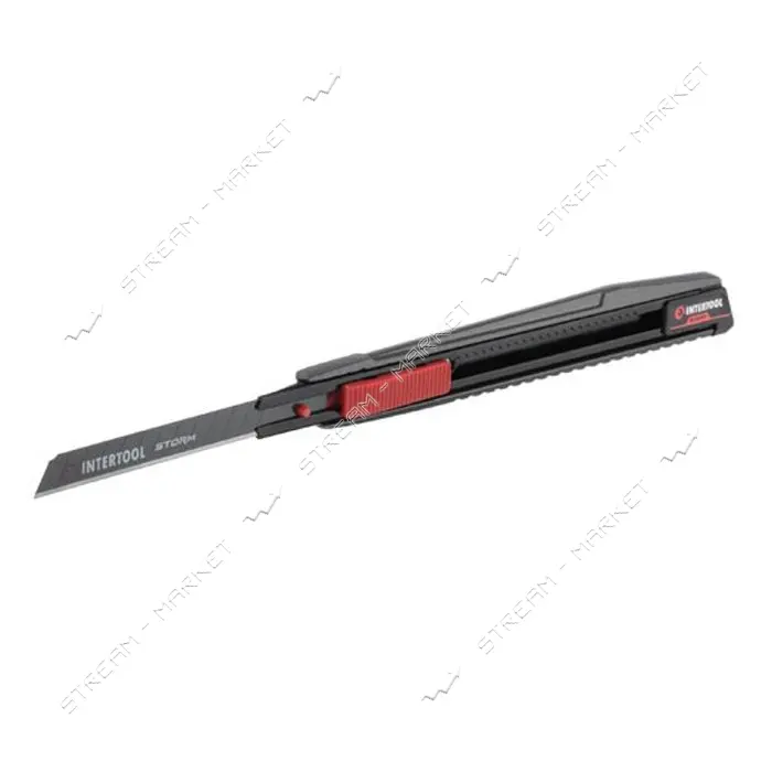 Нож сегментный Intertool  HT-0533 9мм алюминиевый STORM                                             