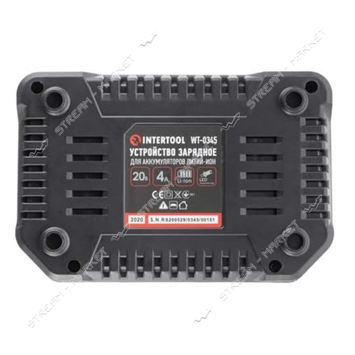Зарядное устройство для аккумуляторов Intertool WT-0345 Li-ion 20В ток заряда 4А