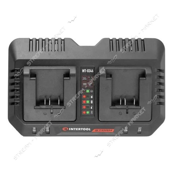 Зарядное устройство для аккумуляторов Intertool WT-0346 Li-ion 20В ток заряда 4.0 плюс 4.0А