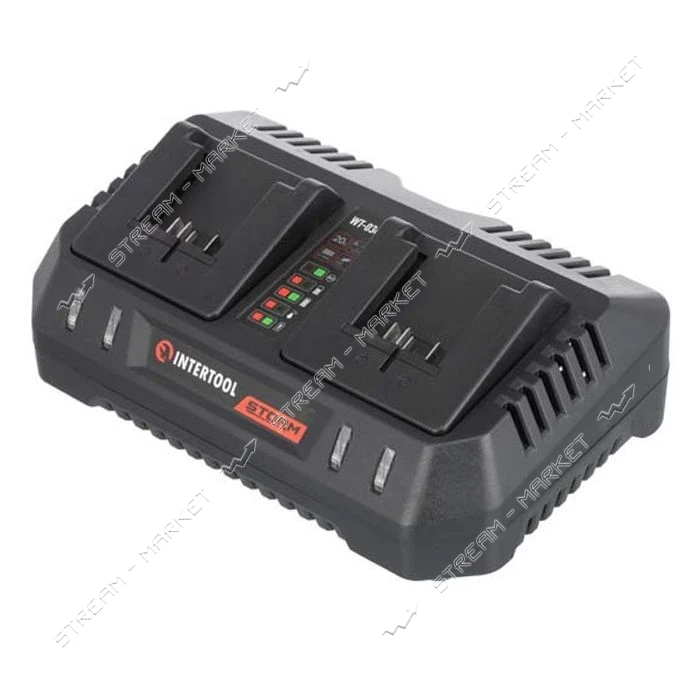 Зарядное устройство для аккумуляторов Intertool WT-0346 Li-ion 20В ток заряда 4.0 плюс 4.0А