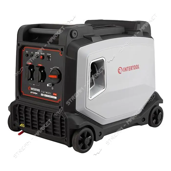 Генератор инверторный Intertool DT-1333 бензин 3/3.3кВт 220В 11л ручной старт медная обмотка STORM