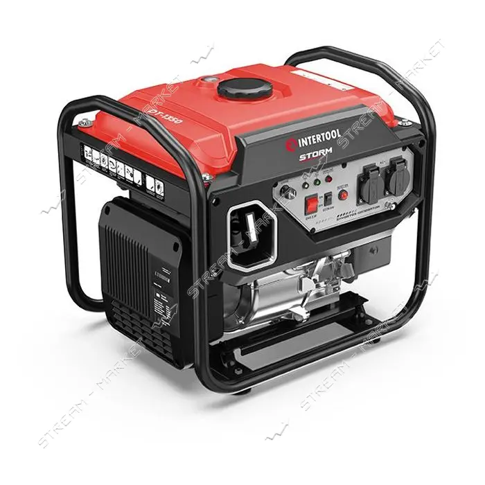 Генератор инверторный Intertool DT-1350 бензин 4.5/5кВт 220В 12л эл и руч старт медная обм STORM