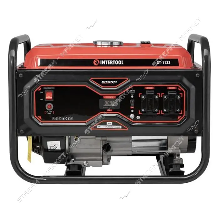 Генератор бензин/газовый Intertool DT-1133 2.8/3кВт 220В 15л ручной старт медная обмотка STORM