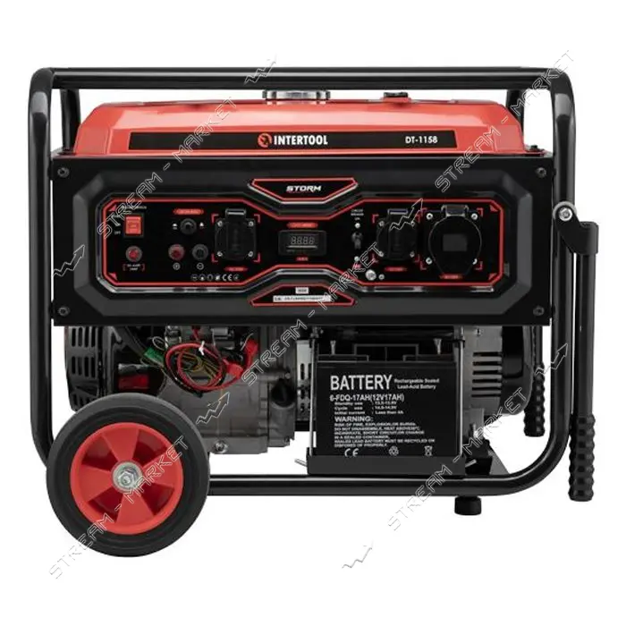 Генератор бензин/газ Intertool DT-1158 5/5.5кВт 220В 25л электро и ручной медная обмотка STORM      