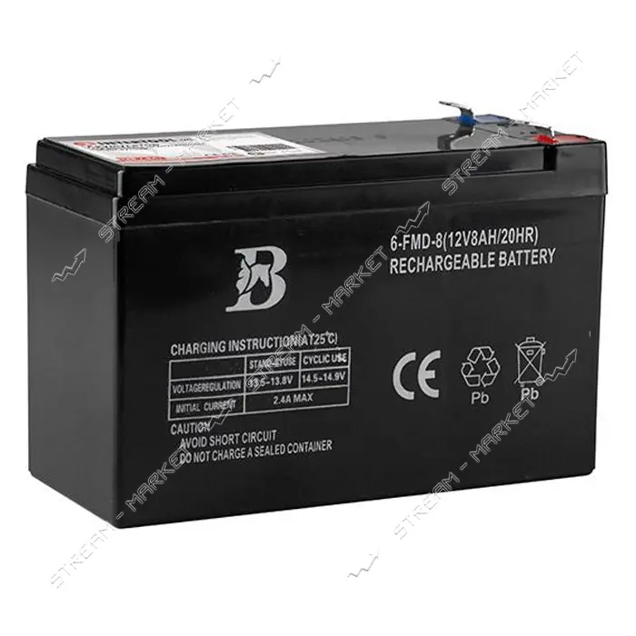 Аккумулятор Intertool DT-9002 12 в/8 ач для ранцовых аккумуляторных опрыскивателей 12/16л