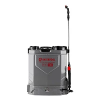 Опрыскиватель аккумуляторный Intertool DT-9012 ранцевой 12л 3.1л/мин батарея 12 В/8 Ач              