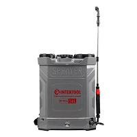 Опрыскиватель аккумуляторный Intertool DT-9016 ранцевой 16л 3.1л/мин батарея 12 В/8 Ач              