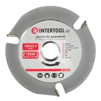 Диск по дереву Intertool CT-3014 с твердосплавными напайками 125х22.2 3Т                            