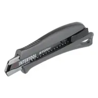 Нож сегментный Intertool HT-0534 18мм алюминиевая рукоятка металлическая направляющая STORM         