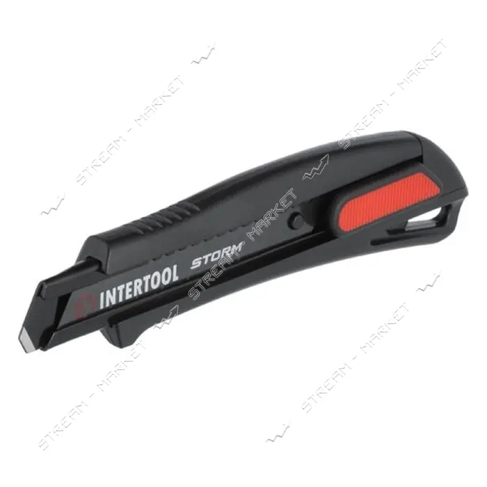 Нож сегментный Intertool HT-0537 мультифункциональный 18мм металлическая направляющая STORM