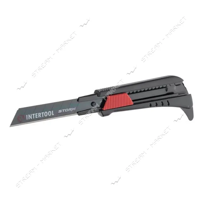 Нож сегментный Intertool HT-0538 для линолеума 18мм металлическая направляющая STORM
