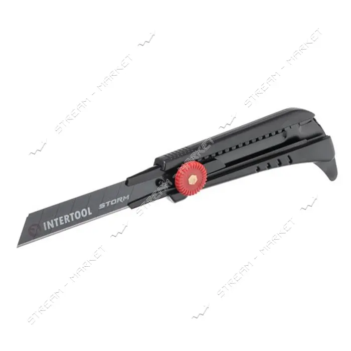 Нож сегментный Intertool HT-0539 для линолеума 18мм металлическая направляющая STORM