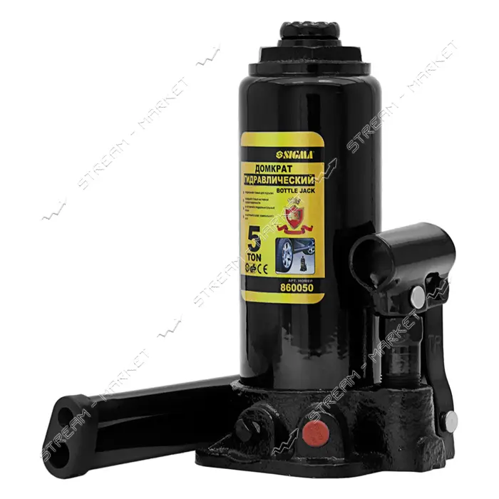 Домкрат гидравлический Sigma 6101051 860050 бутылка 5т