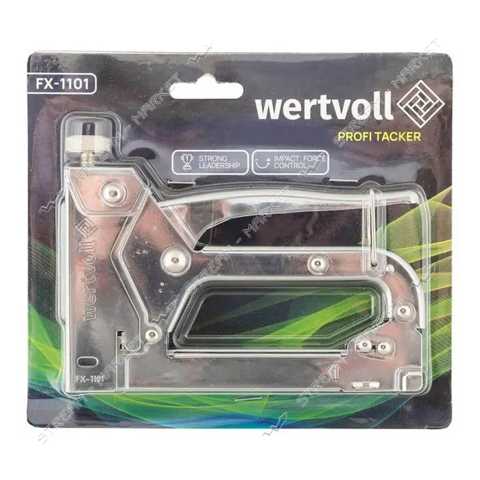 Степлер пружинный для скобы Wertvoll FX-1101 4-14мм 11.3x0.7мм корпус металл/хром