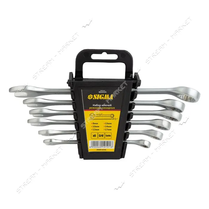 Ключи рожково-накидные Sigma 705506 CrV Satine 8-17мм 6шт