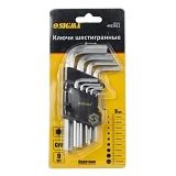 Ключи 6-гранные Sigma 402201 9шт 1.5-10мм CrV короткие                                              