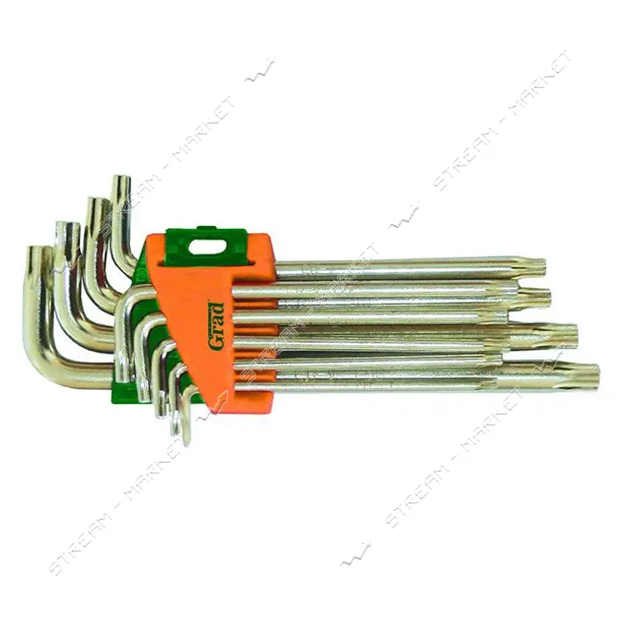 Набор ключей Grad 4022285 TORX 9шт T10-T50мм CrV средние